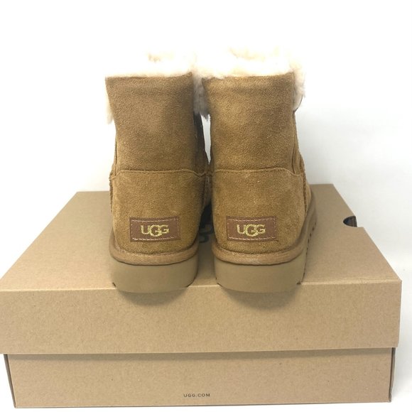 💖MEGA SALE💖UGG  Women  1125911 CHE CLASSIC UGG GEM MINI  Brown Faux Fur Lined - Picture 4 of 9